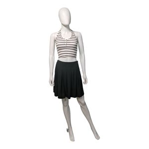 Love Streak Pull-On-Style Pleated Mini Skirt Black XS